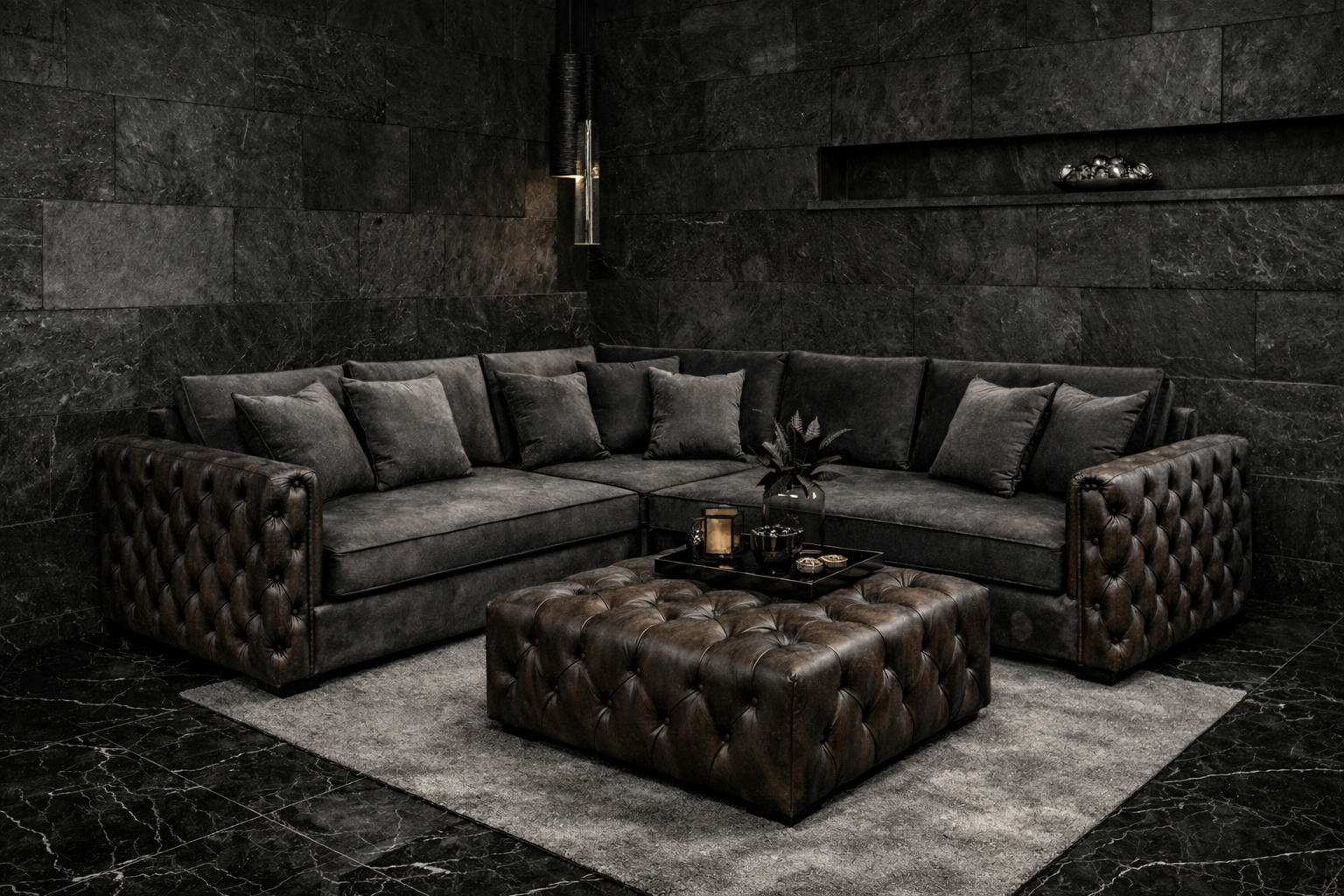 Chesterfield-style sofa bespoke handmade UK