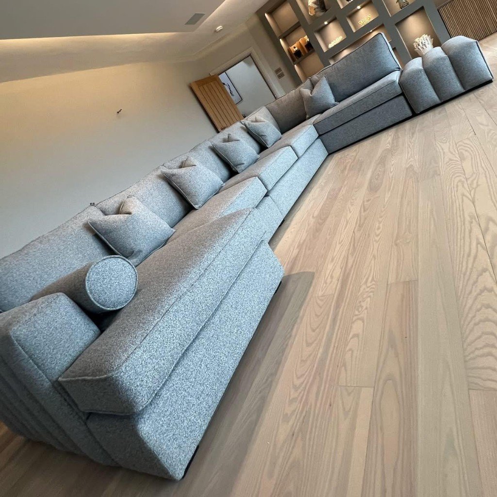 Large sectional, grey
